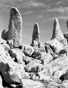 Stone rock pillars